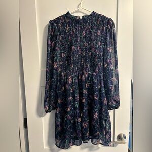 Adelyn Rae Darlene textured smocked floral dress